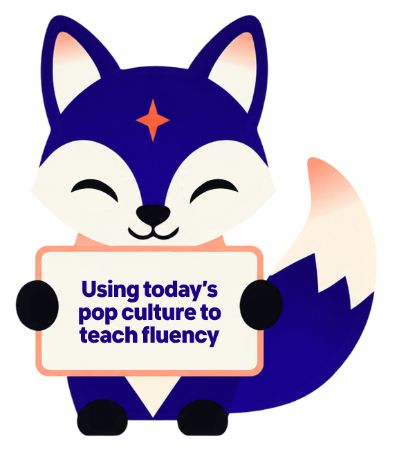 Roxxem fox holding sign